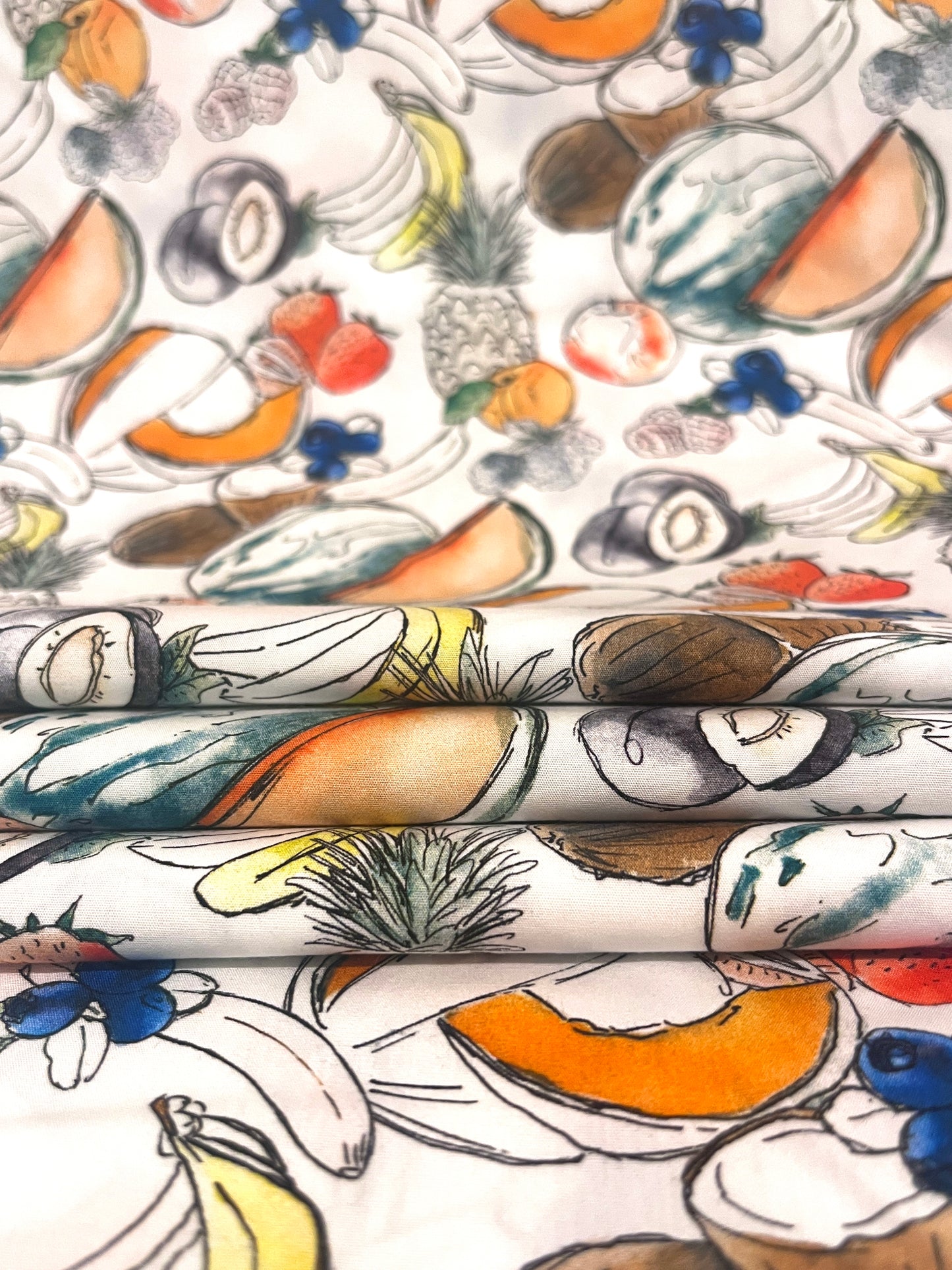 ALANI Fruit Print Cotton Poplin. Sustainably made in Italy.