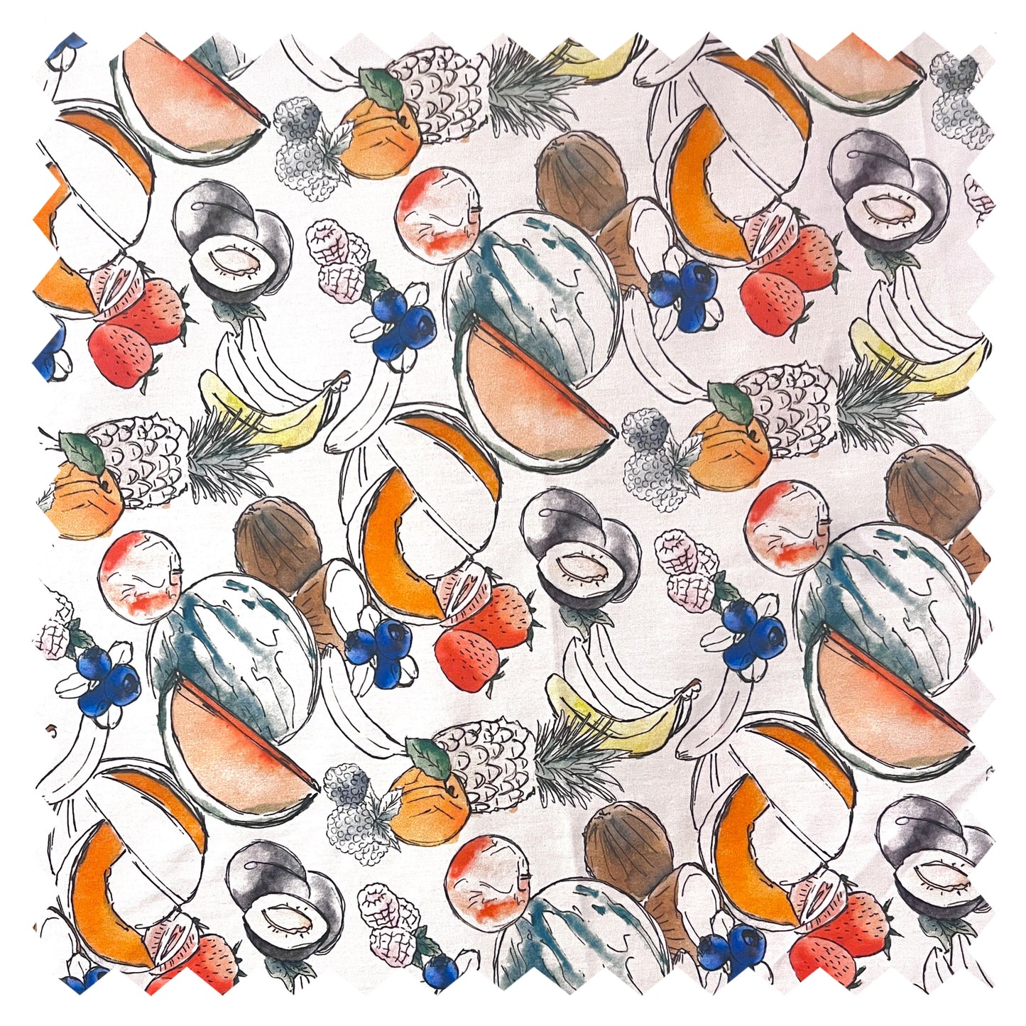 ALANI Fruit Print Cotton Poplin. Sustainably made in Italy.