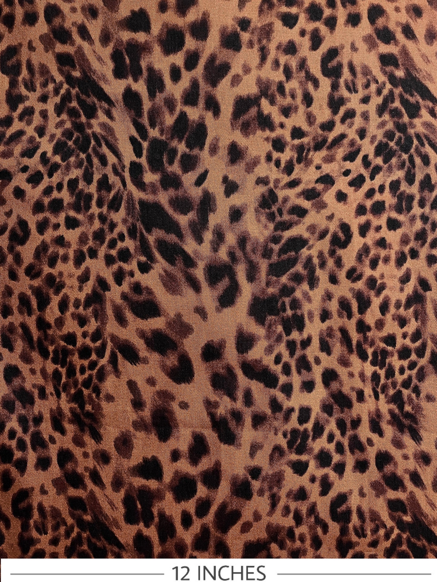 LETICIA Leopard Print Cotton Denim. Sustainably made in Italy.
