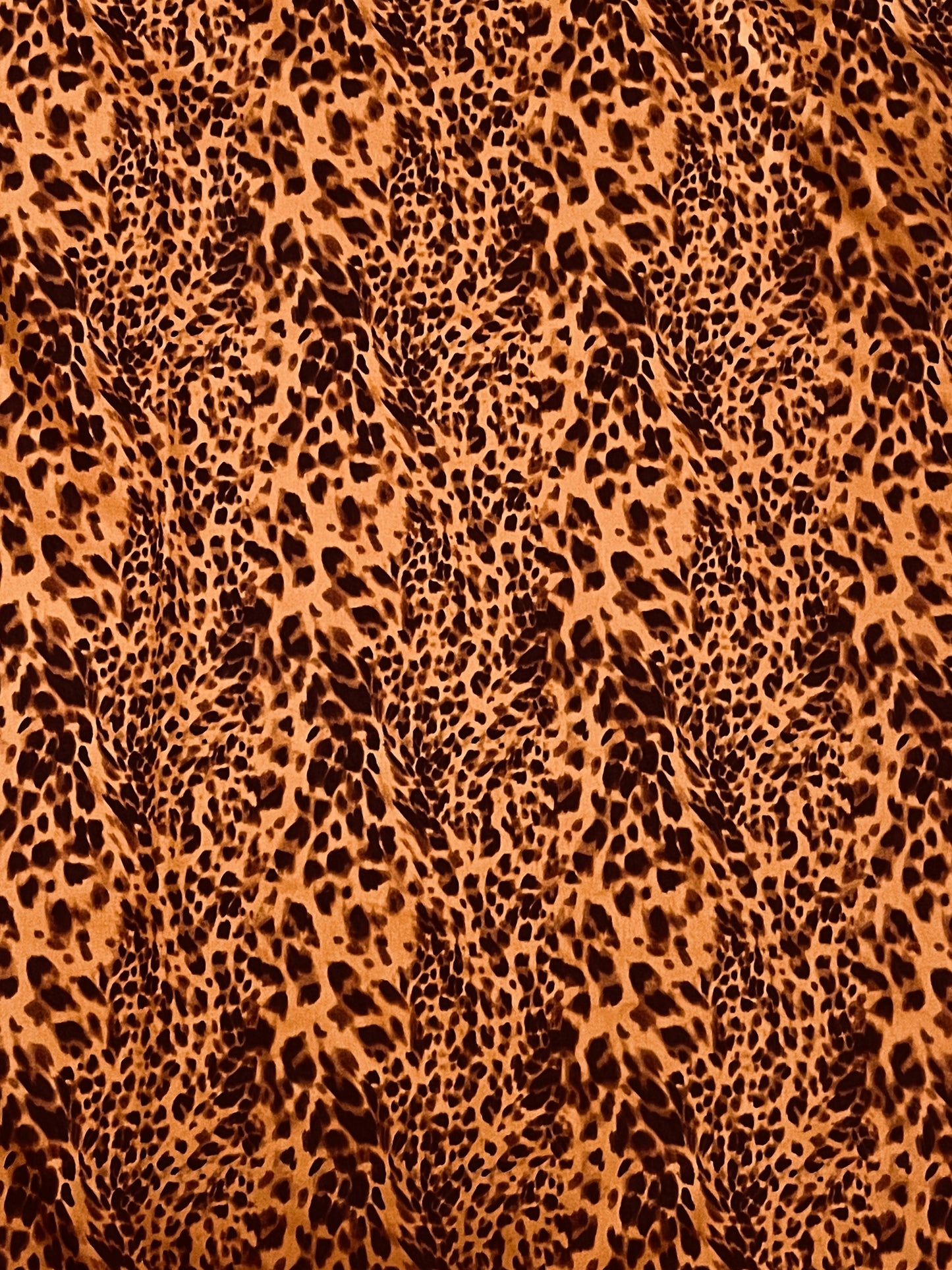 LETICIA Leopard Print Cotton Denim. Sustainably made in Italy.