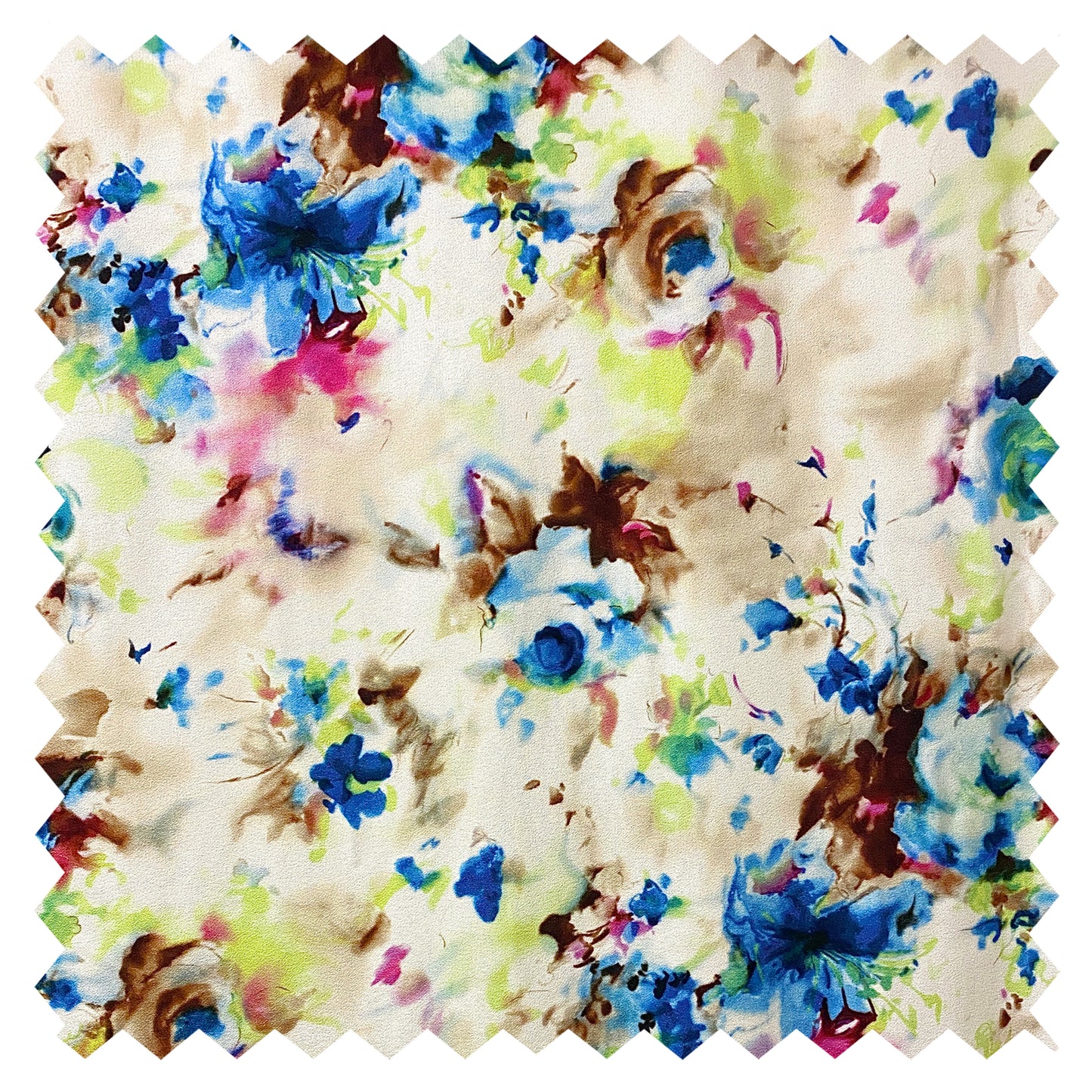 STEFANIA Watercolor Florsl Print 4-ply 4-ply Viscose Crepe. Sustainably made in Italy. - Matrona: Sustainable Textiles and Fashion