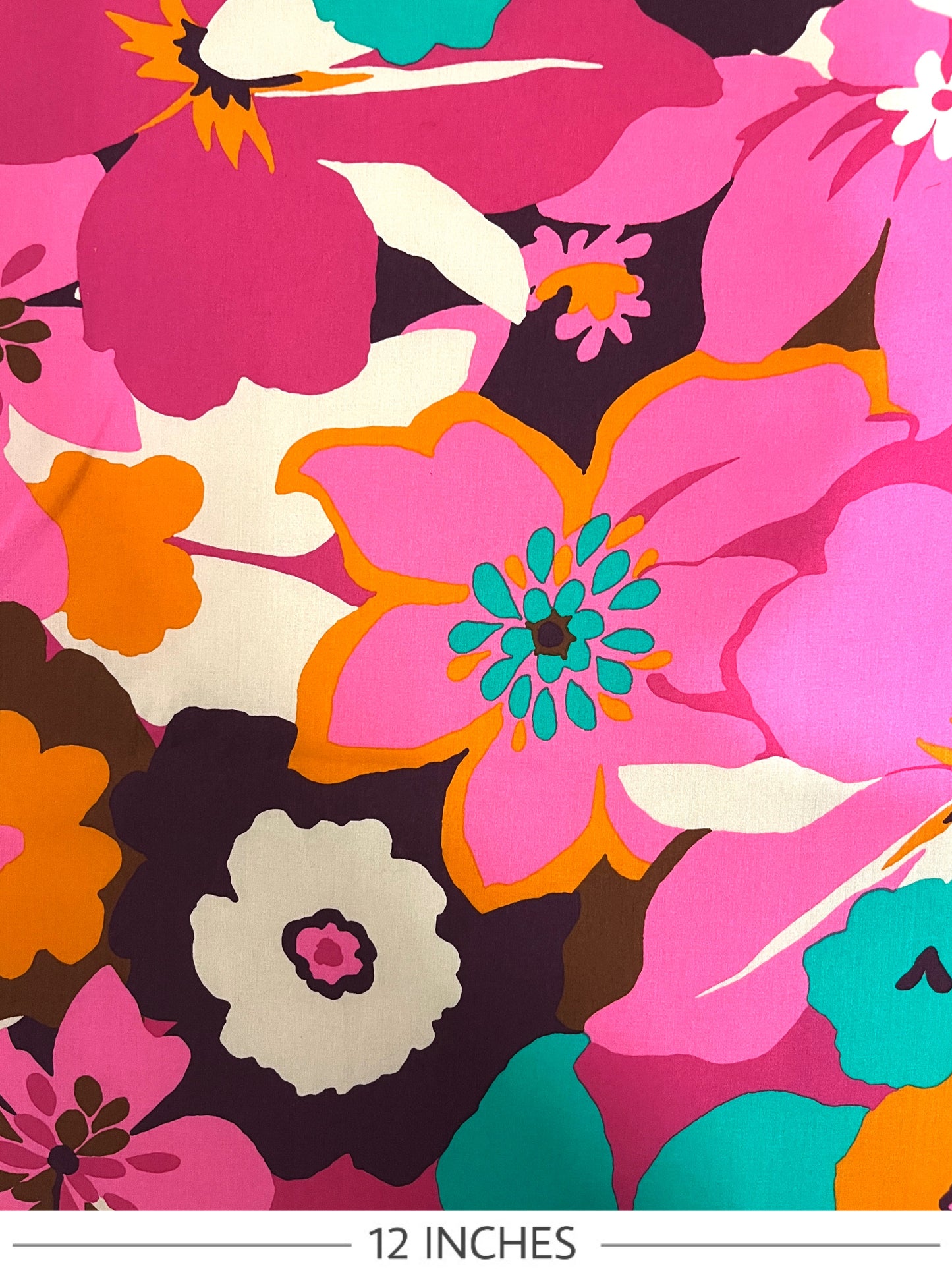 ALLEGRA Floral Print Satin Finish Cotton Poplin. Sustainably made in Italy.