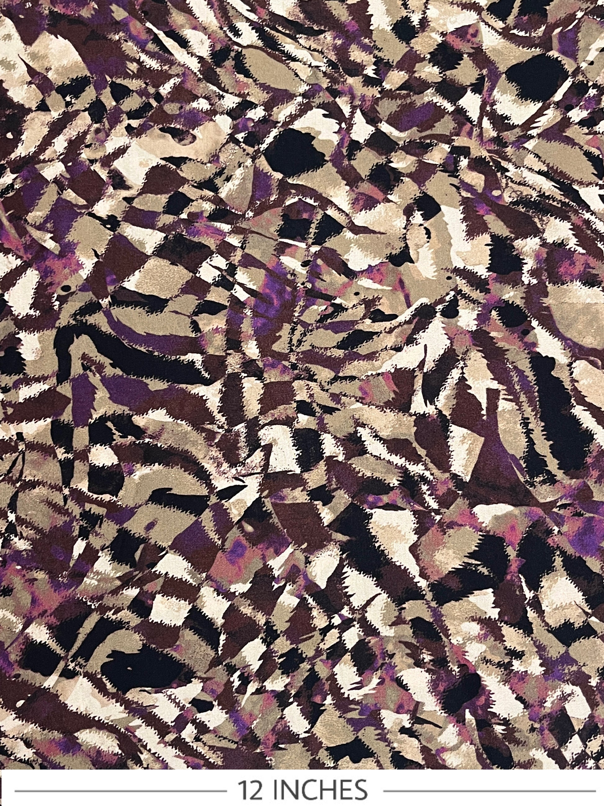 GAIA Abstract Print 2-ply Satin Viscose. Sustainably made in Italy. - Matrona: Sustainable Textiles and Fashion