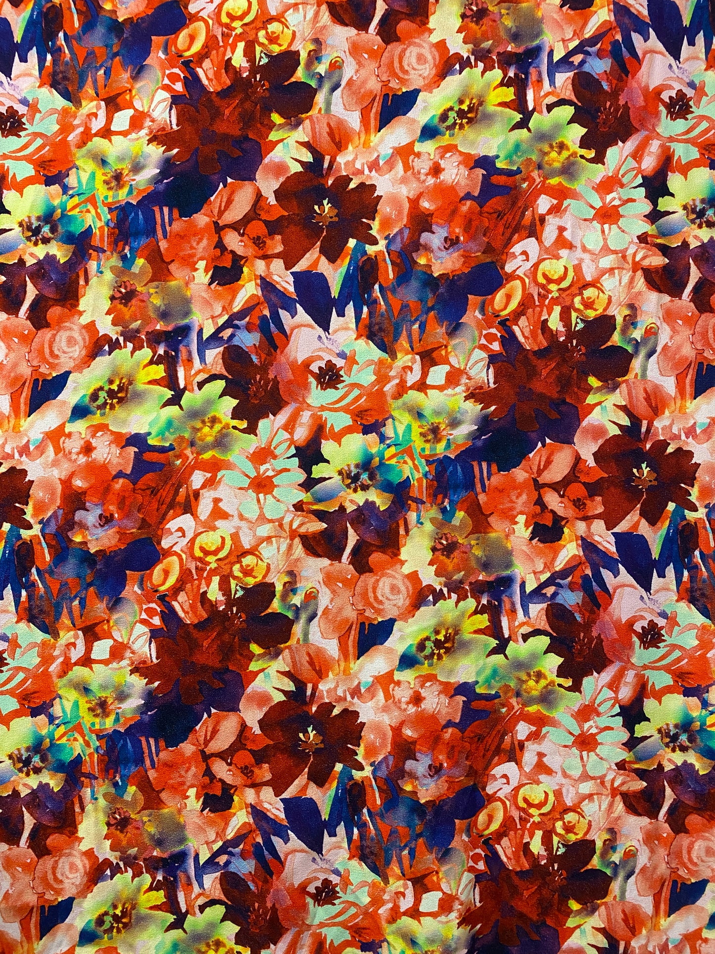 DONATELLA Watercolor Floral Print 4-ply High Twist Viscose Crepe. Sustainably made in Italy. - Matrona: Sustainable Textiles and Fashion