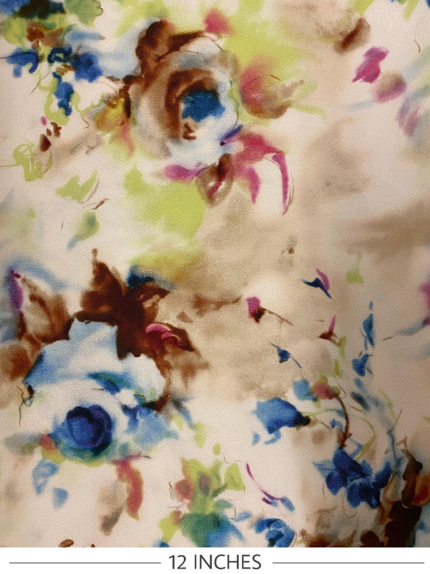 STEFANIA  Watercolor Florsl Print 4-ply 4-ply Viscose Crepe. Sustainably made in Italy. - Matrona: Sustainable Textiles and Fashion