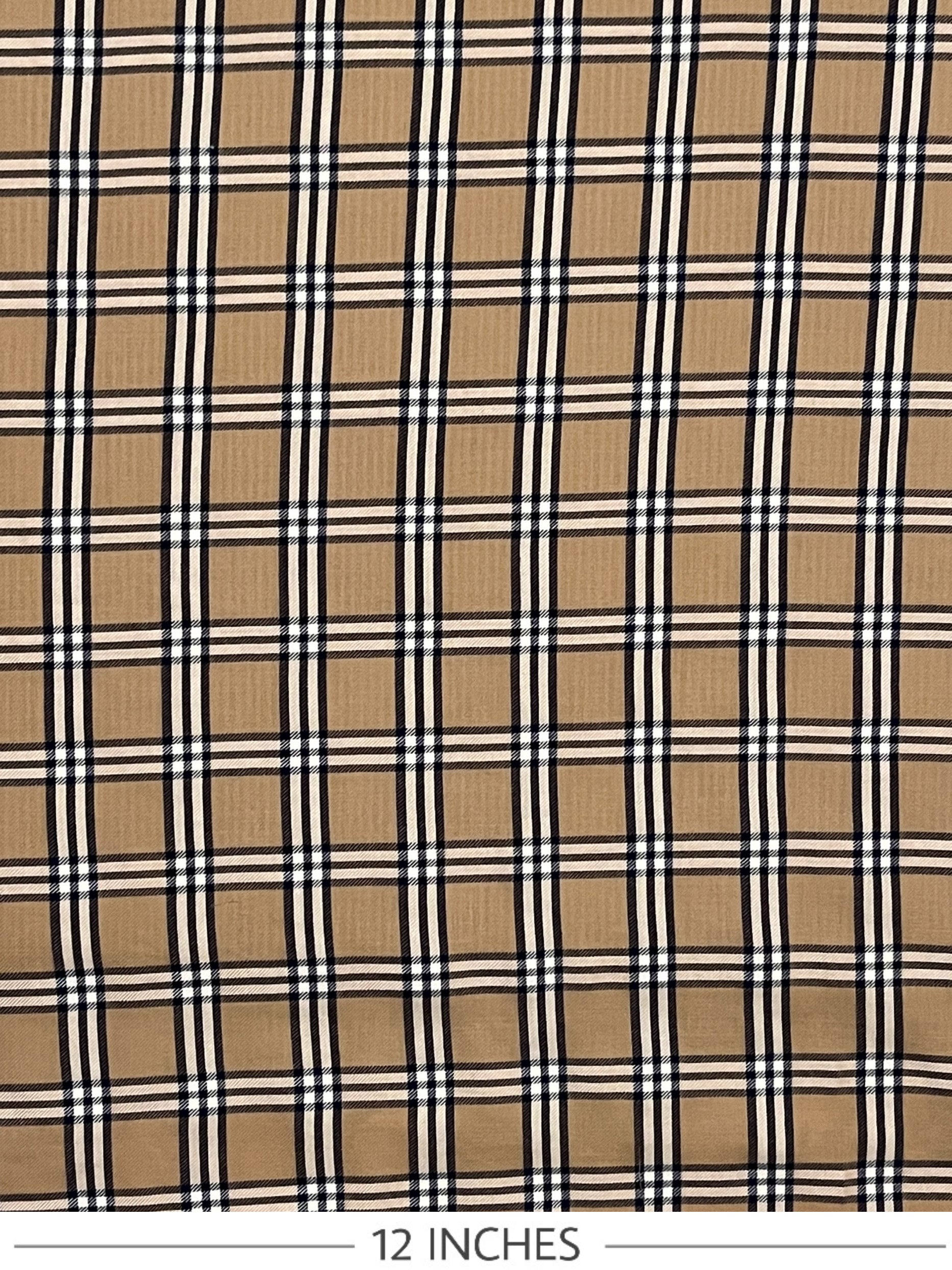 BRONWEN Classic Yarn-Dyed Tartan-Check Pattern Cotton Twill. Sustainably made in Italy.