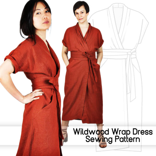 Wildwood Wrap Dress by Sew House Seven - Matrona: Sustainable Textiles and Fashion