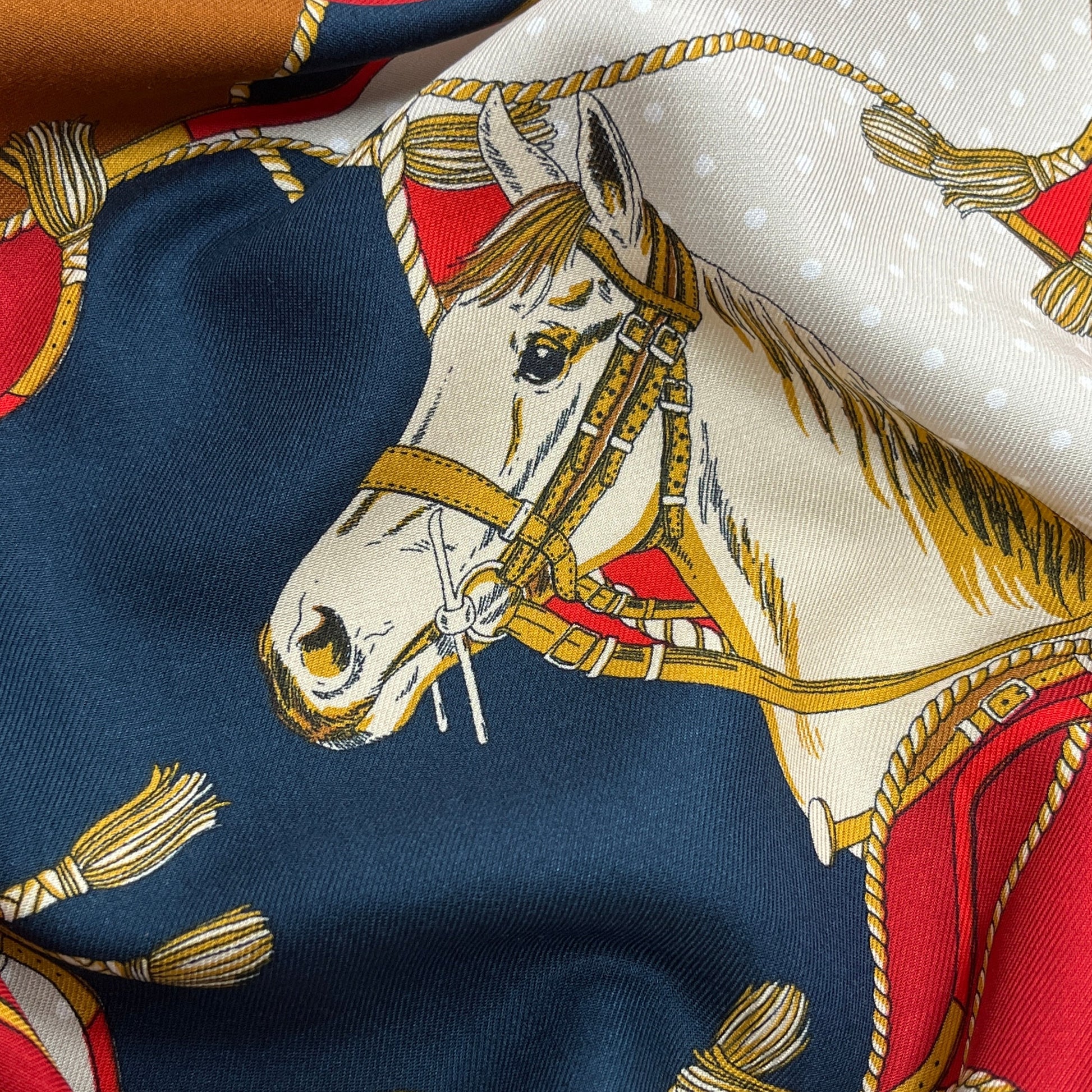 "Les Cavalières" Signature Blanket Scarf by Matrona. Sustainably made in USA.