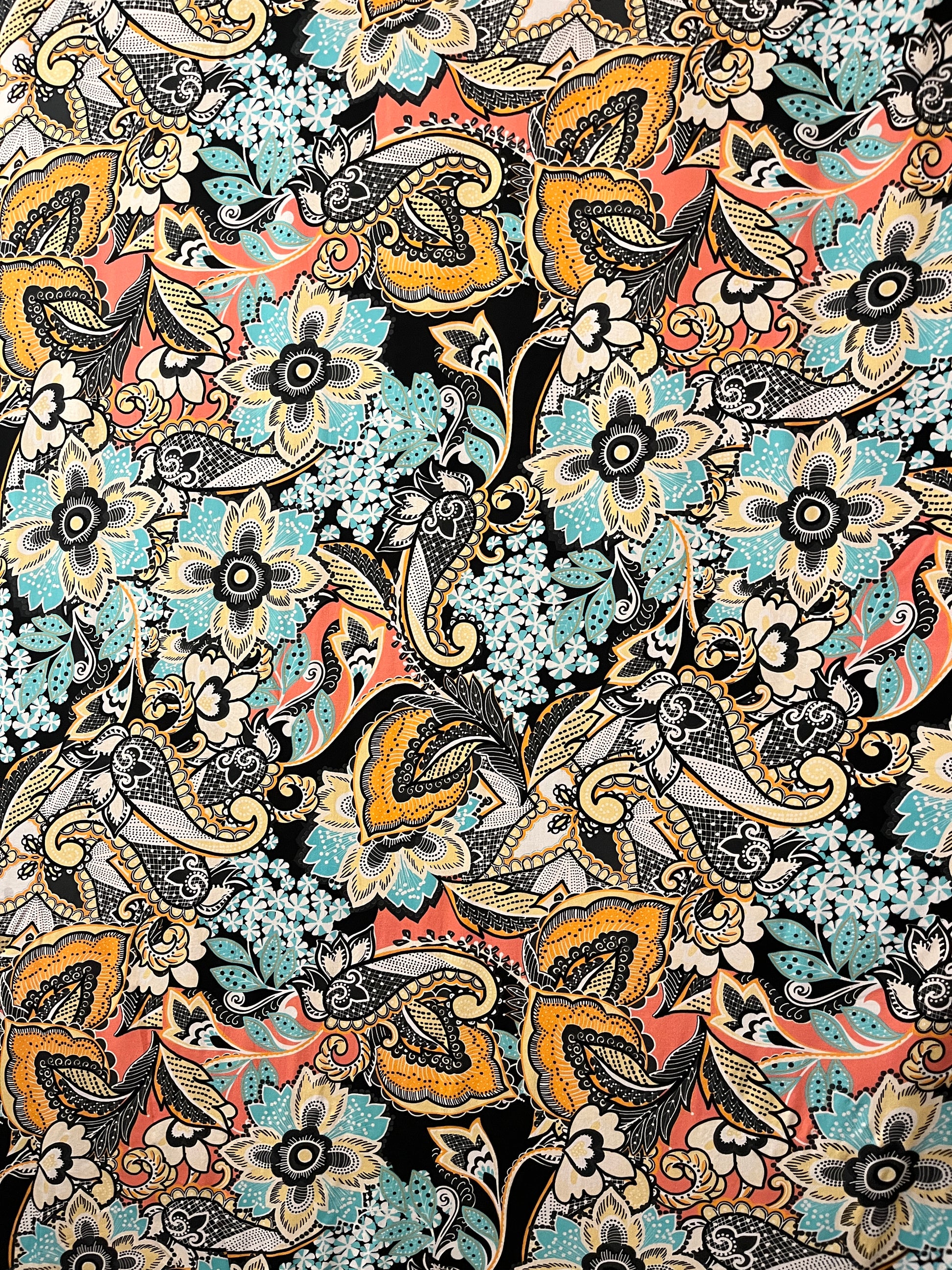 JOSEPHINE Spring Paisley Print Viscose Challis. Sustainably made in Italy. - Matrona: Sustainable Textiles and Fashion